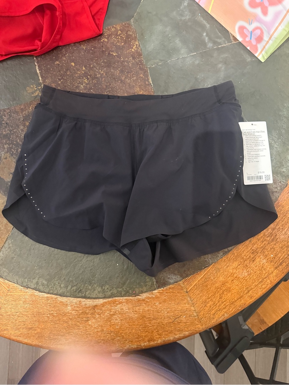 lululemon athletica Black Women's Athletic Shorts with Reflective Accents